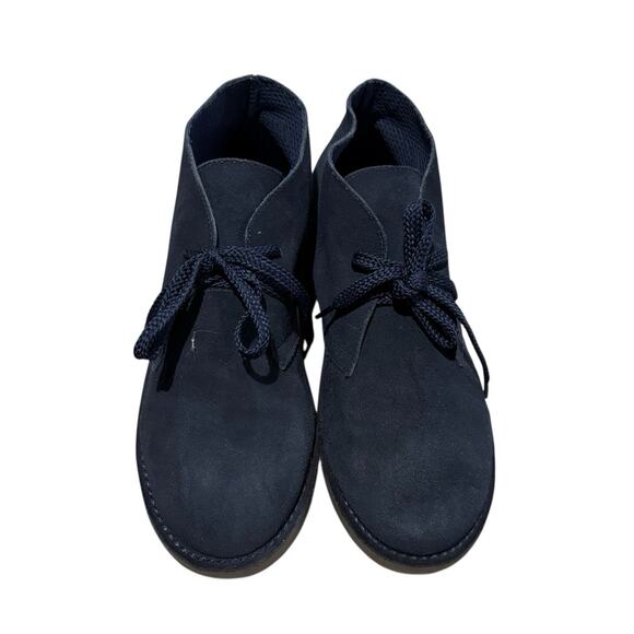 J. Crew Crewcuts Boots MacAlister Shoes Blue Suede Lace Up Chukka - Picture 3 of 5